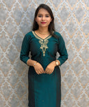 Green and Beige Color Designer Ethnic Salwar Set / ESS404
