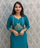 Rama Blue Color Designer Ethnic Salwar Set / ESS404