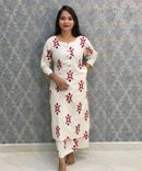 Purple and Half White Color Flex Cotton Coord Set with Pocket / ESS392