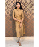 Golden Zari Silk Cotton Kurti / RCC159