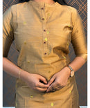 Golden Zari Silk Cotton Kurti / RCC159