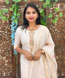 Golden and Lite Pink Color Premium Zardozi work 3 Piece Salwar Set / ESS239