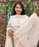Golden and Lite Pink Color Premium Zardozi work 3 Piece Salwar Set / ESS239