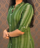 Green Liva Rayon Aline with Pocket Kurti / LSS135