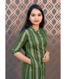 Green Liva Rayon Aline with Pocket Kurti / LSS135