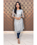 Grey Color Organza Kurti / OSS172