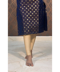 Navy Blue Silk Cotton Straight Cut with Pocket Kurti / LSS109