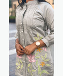 Lite Gray Color Ethnic Coord Set / ESS255