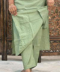 Lite Green Color Deer Design 3 Piece Salwar Set with Pocket / ESS355