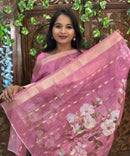 Lite Pink Color Designer Premium 3 Piece Salwar Set with Organza Dupatta / ESS350