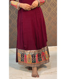 Maroon Georgette Anarkali Chinnon Dupatta / ESS217