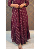 Maroon Georgette Western Suit with Over Coat / ESS216