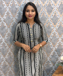 Black and  White Office Wear Kurtis with Pocket / LSS205