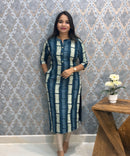 Blue and Beige Office Wear Kurtis with Pocket / LSS205