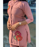 Peach Color Ethnic Coord Set / ESS257
