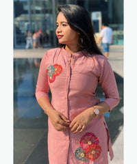 Peach Color Ethnic Coord Set / ESS257