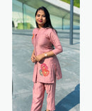 Peach Color Ethnic Coord Set / ESS257