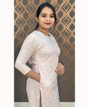 Pink Rayon Straight Cut Kurti / LSS120