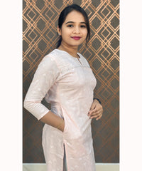 Pink Rayon Straight Cut Kurti / LSS120