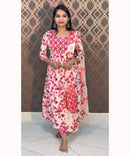 Pink and Sandal Cotton Salwar Set / RCC169