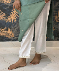 Lite Green and White Color Premium 3 Piece Salwar Set / ESS333