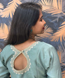 Lite Green and White Color Premium 3 Piece Salwar Set / ESS333