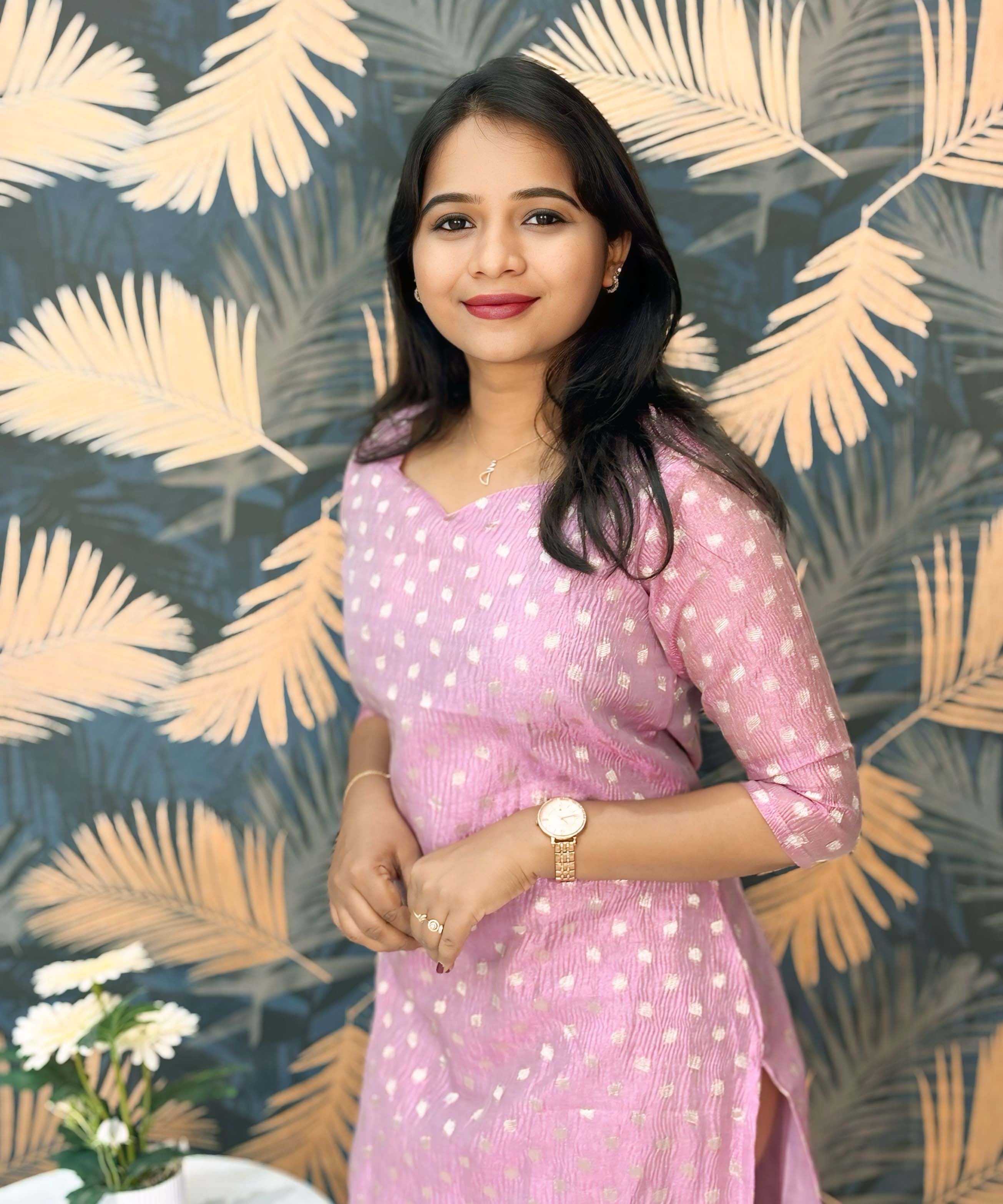 Lite Pink Color Premium Banarasi Crushed Tissue Kurti with Lining / LSS183