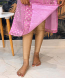 Lite Pink Color Premium Banarasi Crushed Tissue Kurti with Lining / LSS183