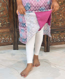 Lavender and indigo Blue Color Potli Pattern Premium Batik Printed Mul Cotton Kurti and Dupatta / LSS182