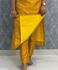 Yellow Color Premium Coord Set with Lining and Pocket / HL032