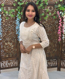 Premium Cotton Lace Embroidery Maxi with Lining / ESS317