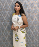 Blue Floral Premium Flex Cotton Coord Set with Sleeves and Pocket / ESS415