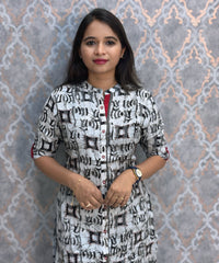 Black and White Color Premium Flex Cotton Kurtis / ESS370