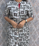 Black and White Color Premium Flex Cotton Kurtis / ESS370