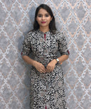 Black Color Premium Flex Cotton Kurtis / ESS370