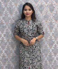 Black Color Premium Flex Cotton Kurtis / ESS370