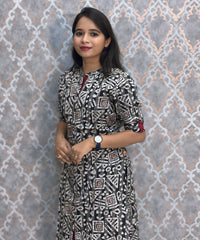 Black Color Premium Flex Cotton Kurtis / ESS370
