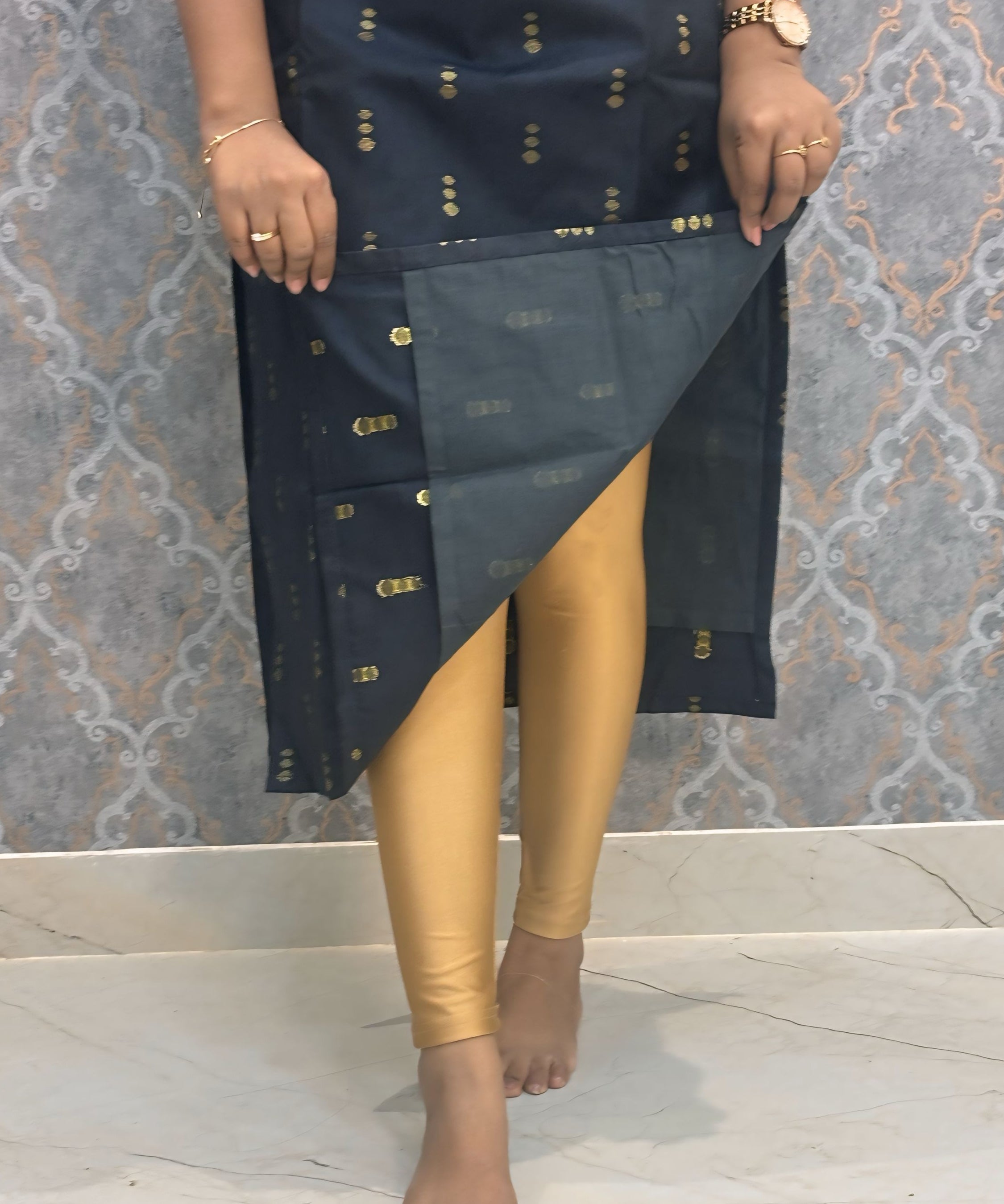 Black Color Premium Handloom Raw Silk Kurti and Dupatta / PC010