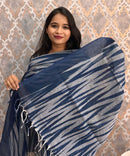 Navy Blue Color Premium Ikkat Cotton salwar Set with Pocket / LSS197