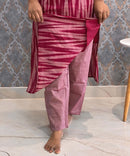 Maroon Color Premium Ikkat Cotton salwar Set with Pocket / LSS197
