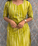 Lite Green Color Premium Ikkat Cotton salwar Set with Pocket / LSS197