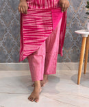 Reddish Pink Color Premium Ikkat Cotton salwar Set with Pocket / LSS197