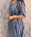 Navy Blue Color Premium Ikkat Cotton salwar Set with Pocket / LSS197
