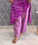 Dark Purple Color Premium Ikkat Cotton salwar Set with Pocket / LSS197