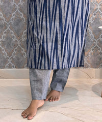 Navy Blue Color Premium Ikkat Cotton salwar Set with Pocket / LSS197