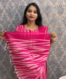 Reddish Pink Color Premium Ikkat Cotton salwar Set with Pocket / LSS197