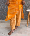 Yellow Color Premium Ikkat Cotton salwar Set with Pocket / LSS197