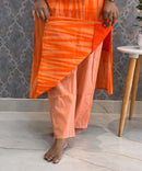 Orange Color Premium Ikkat Cotton salwar Set with Pocket / LSS197