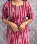 Maroon Color Premium Ikkat Cotton salwar Set with Pocket / LSS197