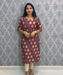 Light Pink Color Premium Kalamkari Cotton Kurti / LSS223